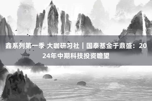 鑫系列第一季 大咖研习社｜国泰基金于鼎盛：2024年中期科技投资瞻望