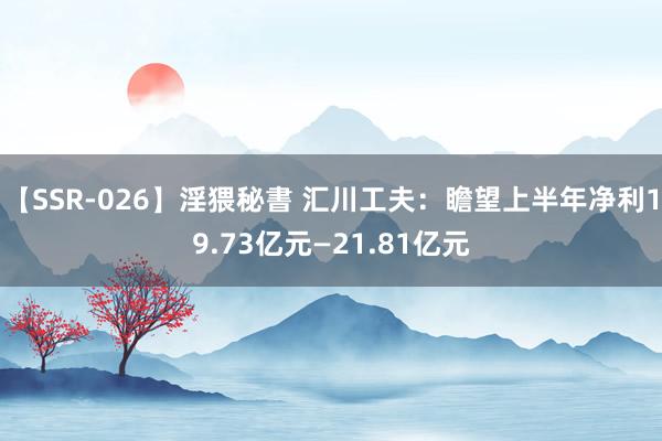 【SSR-026】淫猥秘書 汇川工夫：瞻望上半年净利19.73亿元—21.81亿元