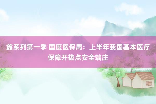 鑫系列第一季 国度医保局：上半年我国基本医疗保障开拔点安全端庄