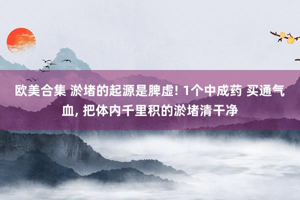 欧美合集 淤堵的起源是脾虚! 1个中成药 买通气血， 把体内千里积的淤堵清干净