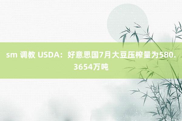 sm 调教 USDA：好意思国7月大豆压榨量为580.3654万吨