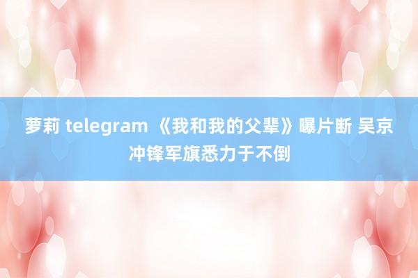 萝莉 telegram 《我和我的父辈》曝片断 吴京冲锋军旗悉力于不倒