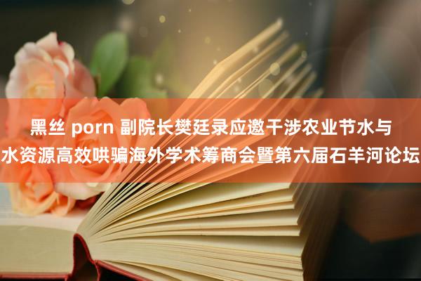 黑丝 porn 副院长樊廷录应邀干涉农业节水与水资源高效哄骗海外学术筹商会暨第六届石羊河论坛